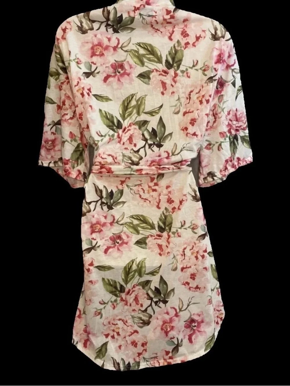 Show Me Your Mumu Pink Floral Kimono Robe O/S Coquette Regency Bridal